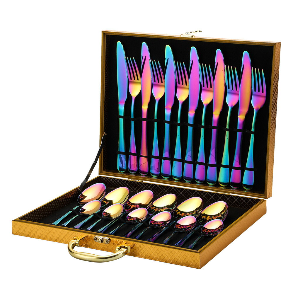 楽天市場】豪華カトラリーセット 24点 ステンレス 鋼 ゴールド