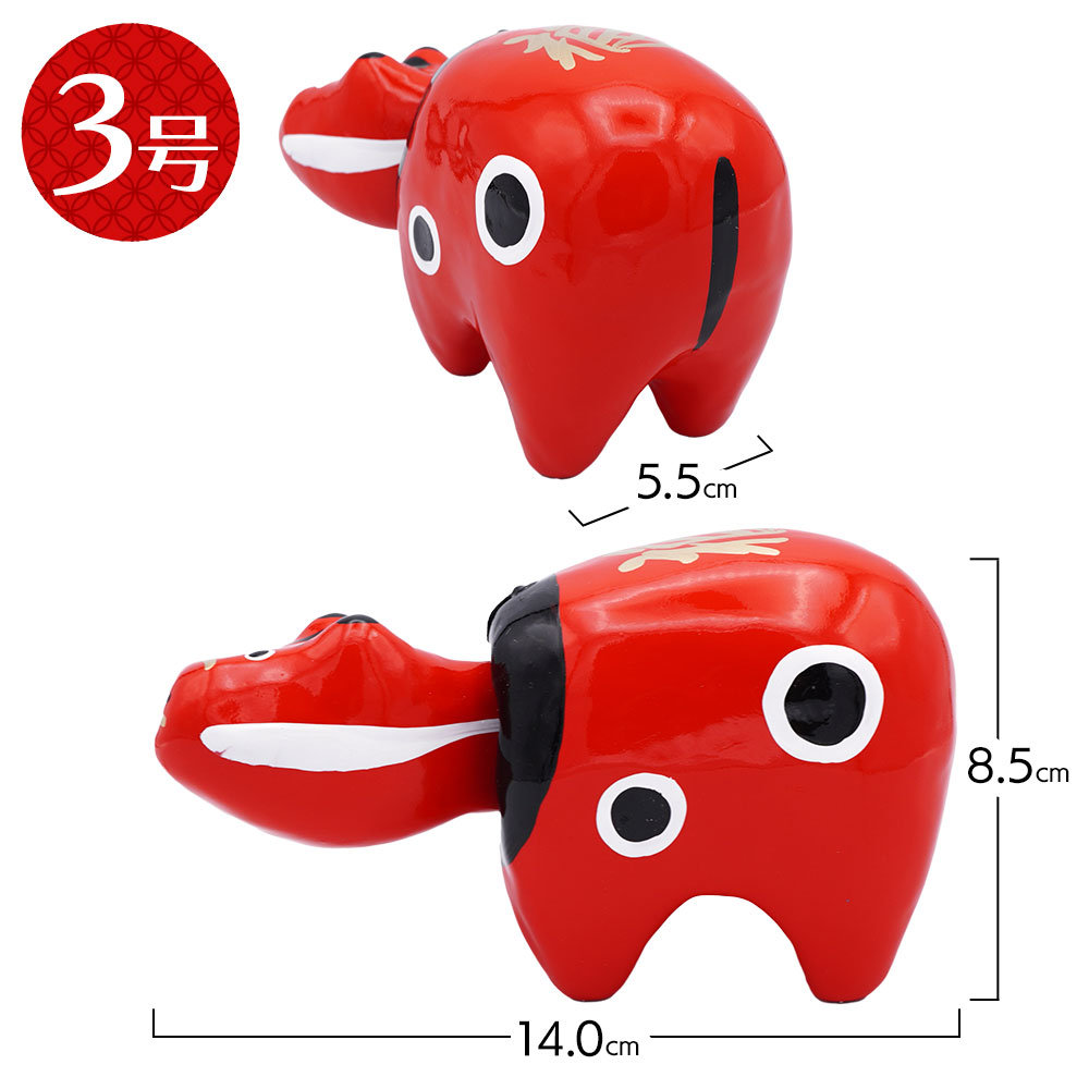 楽天市場】会津民芸品 張り子 赤ベコ福 魔除け 厄病除け 縁起物 手作り