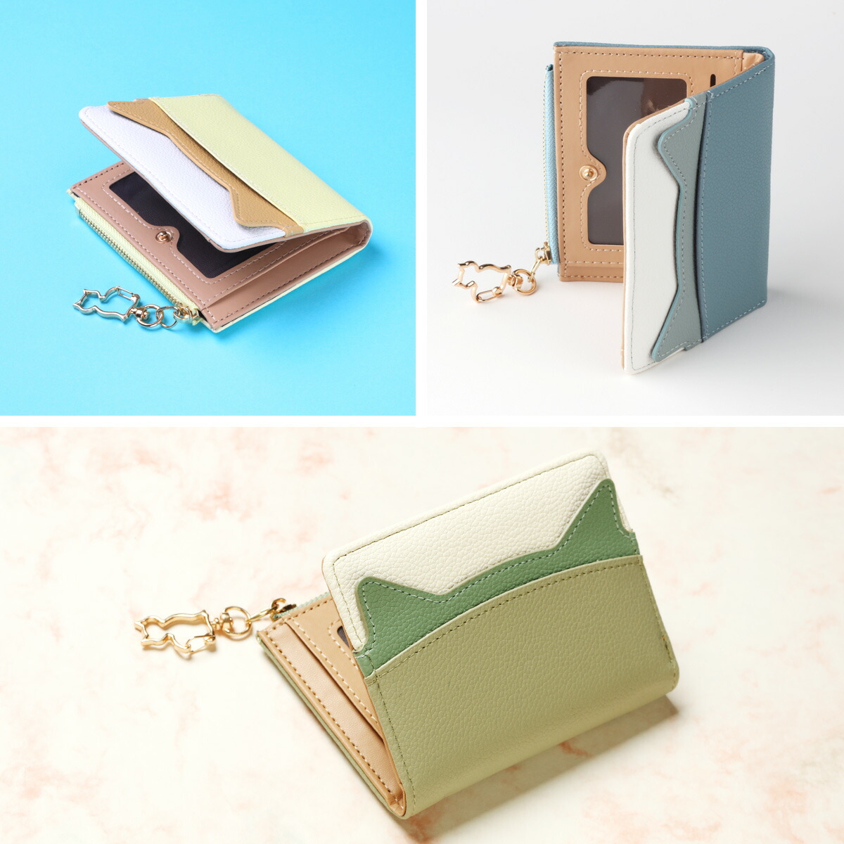 楽天市場】財布 レディース ミニ財布 ねこ 猫 ネコ 猫柄 ねこがら 二