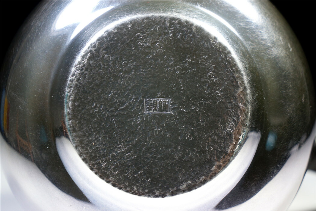 楽天市場】純銀細工 手作り菊文 横手コップ 木取手 純銀刻印 保証