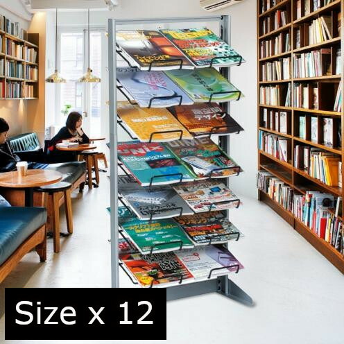 楽天市場】【本屋さんの】マガジンラック平置き【7段：スリム】送料