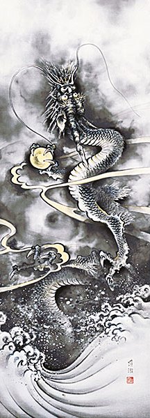 楽天市場】龍の掛け軸 昇龍 商売繁盛・家運隆盛の守り神 : 美術工芸の檜屋