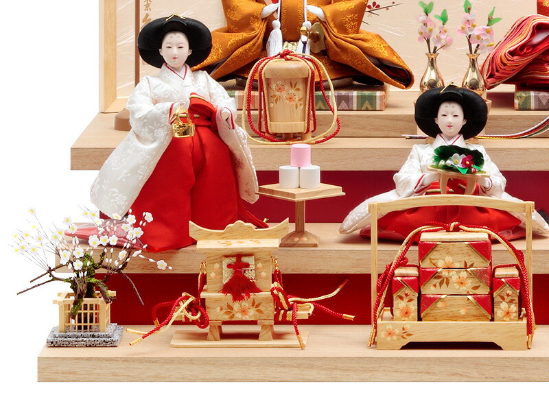 楽天市場】雛人形 久月 ひな人形 雛 三段飾り 五人飾り 光園作 正絹