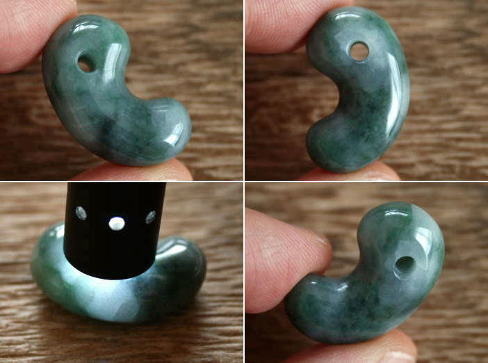 楽天市場】糸魚川翡翠勾玉 M03239SeaVer 作27mm*16.8mm*10mm : 糸魚川