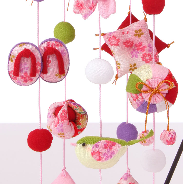 楽天市場】可愛い縁起物モチーフの「傘宝つるし雛5本飾り」ピンク