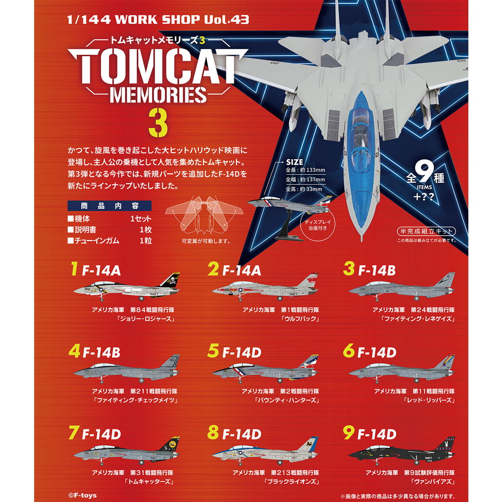 楽天市場】エフトイズ 1/144 トムキャットメモリーズ 3 (BOX) ホビコレ