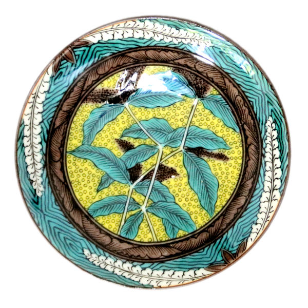 楽天市場】九谷焼 青郊窯豆皿 古九谷青手藤文草花図MC-22 : 九谷陶芸