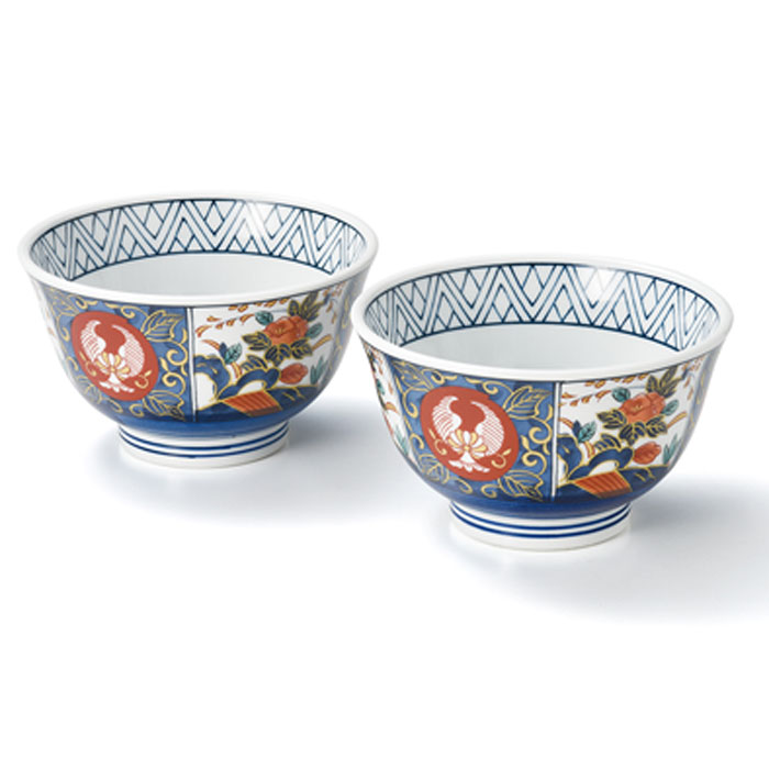 楽天市場】錦彩古伊万里美濃焼ブルーム大丼ペア径14.5cm材質：磁器