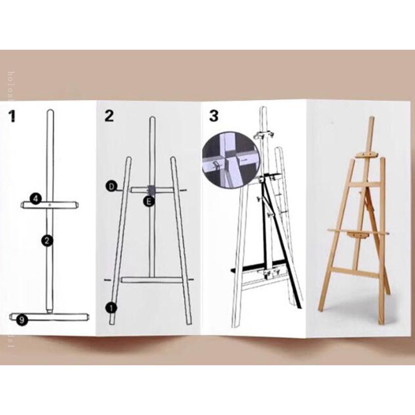 楽天市場】イーゼル 木製 スタンド 高さ調節可能 角度自由 油絵用