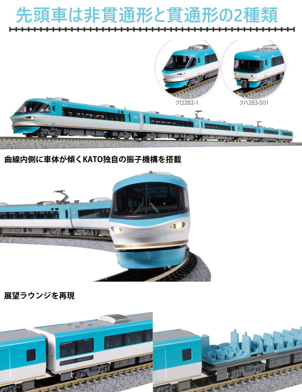 楽天市場】カトー Nゲージ 283系 オーシャンアロー 基本セット レール