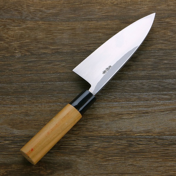 楽天市場】出刃包丁 片刃 135mm 青紙2号 鋼付 桜柄 (和包丁 出刃 捌き