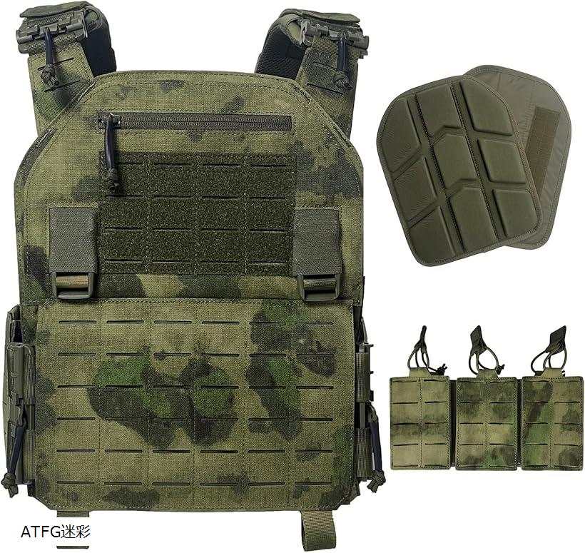 楽天市場】タクティカルベスト サバゲー用 3連 マグポーチ付き 軽量