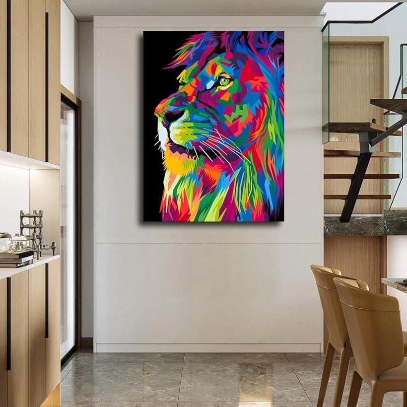 楽天市場】【楽天ランキング1位入賞】アートパネル ライオン 動物