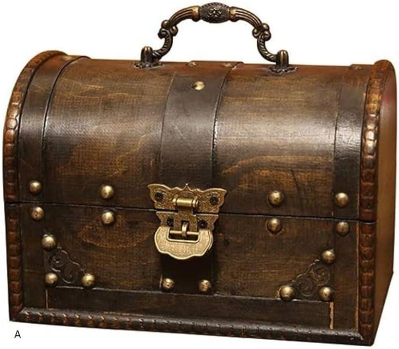 楽天市場】宝箱 アンティーク レトロ 木箱 ジュエリー アクセサリー