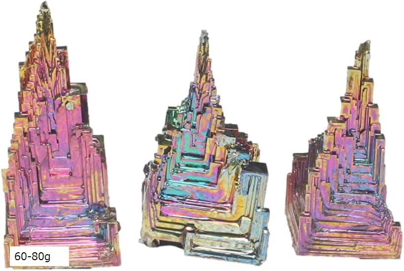 楽天市場】ビスマス結晶 3個セット 研究用標本 金属鉱物 60-80g (60