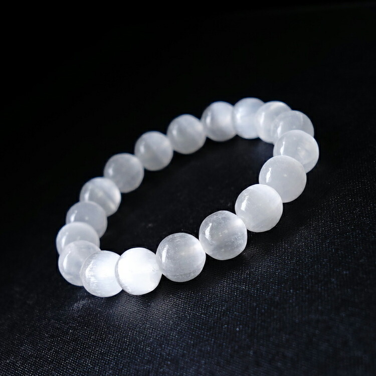 楽天市場】セレナイト ブレスレット パワーストーン 天然石 【月の女神