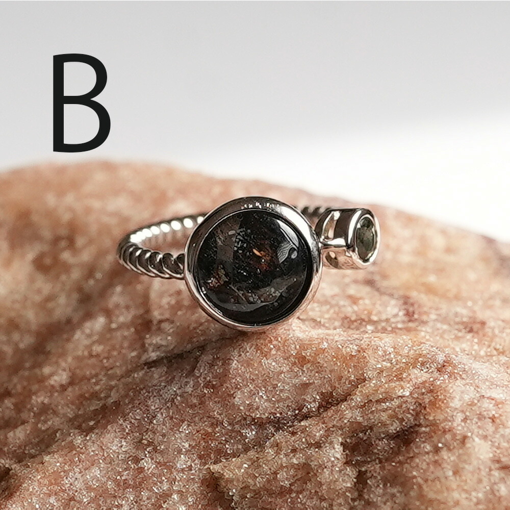 楽天市場】パラサイト隕石 モルダバイト リング パワーストーン 天然石