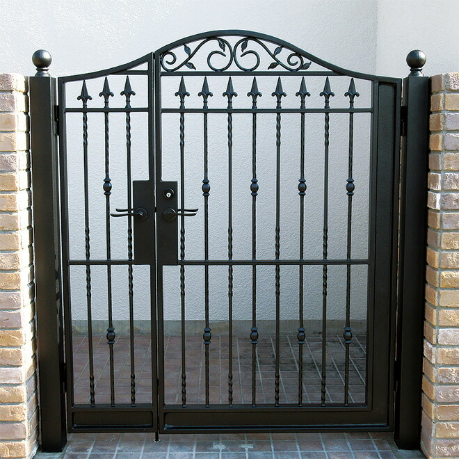 楽天市場】ロートアイアン 親子開き門扉 スタンダードGS302 ITC