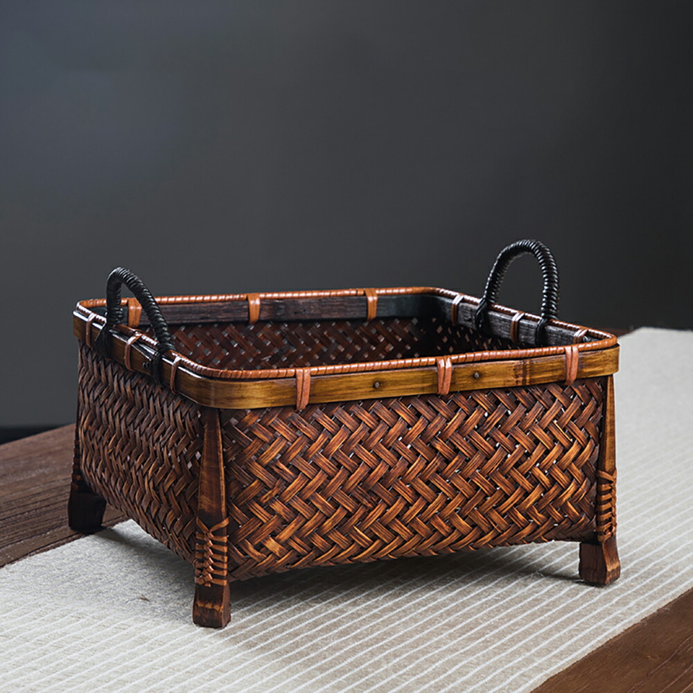 楽天市場】清境Craft 天然竹製 竹かご 小物入れ インテリア 雑貨