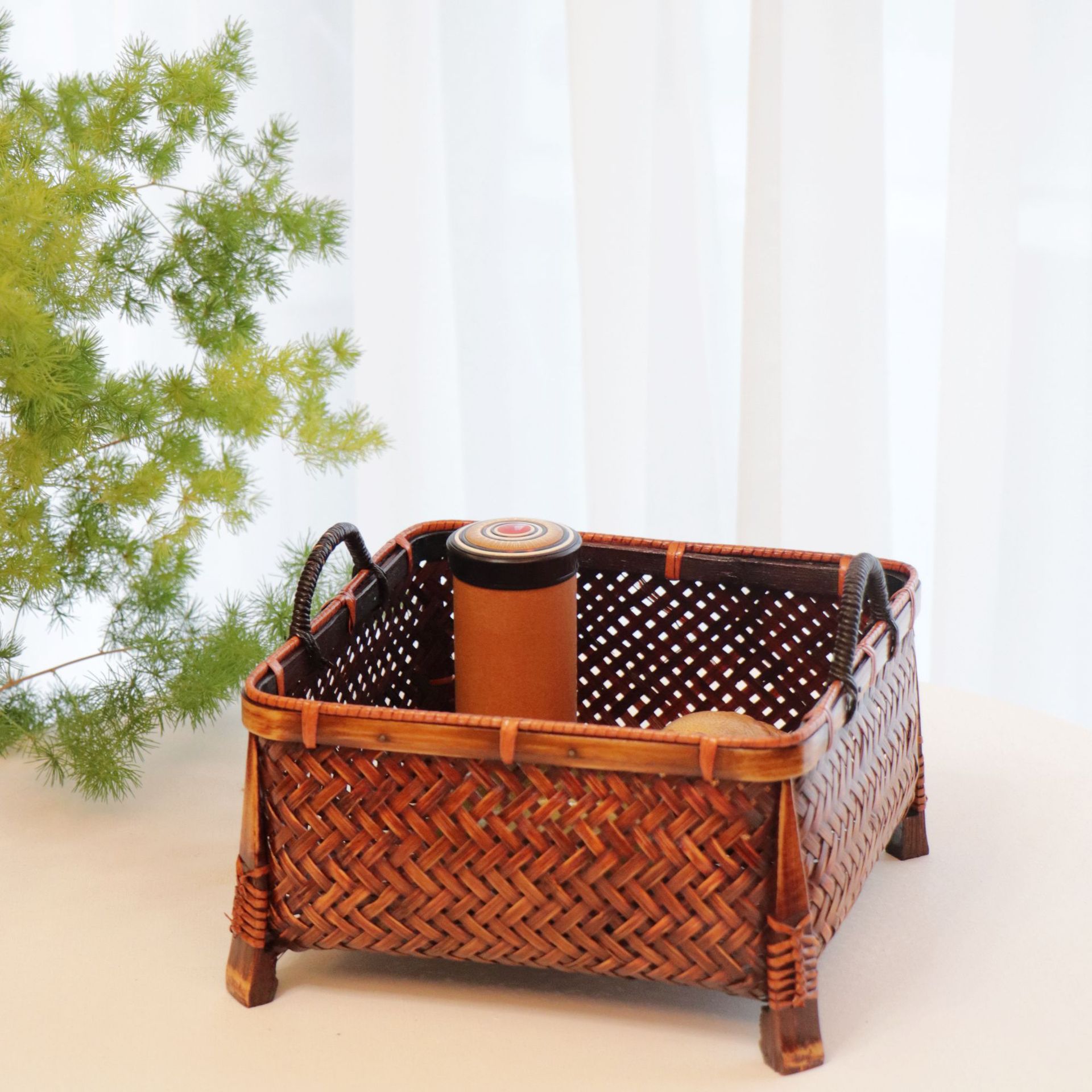 楽天市場】清境Craft 天然竹製 竹かご 小物入れ インテリア 雑貨