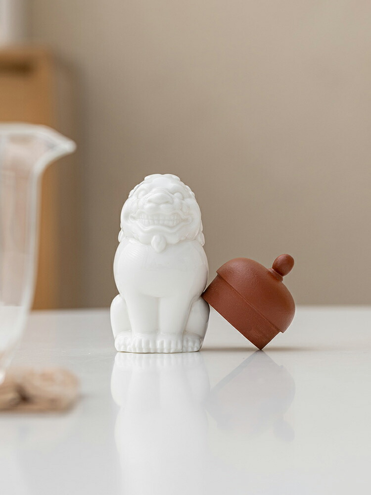 楽天市場】【1匹のみ】IwaiLoft 獅子の置物 白獅子 白盛 陶磁器 家の