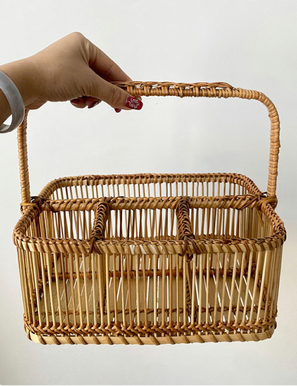 楽天市場】編み かご 藤 ふじ 手作り 竹籠 手提げ バスケット 藤かご