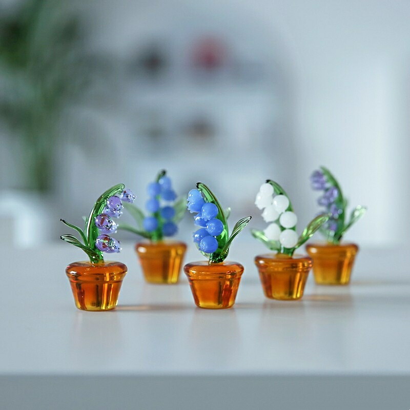 楽天市場】SNSで話題♪ 幸せ運ぶ 鈴蘭 ガラス スズラン ガラス細工