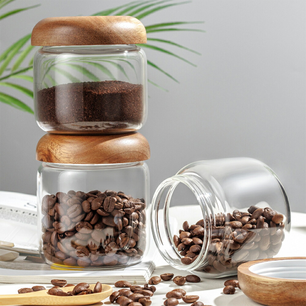 楽天市場】かわいい ガラス キャニスター 小鉢 銘木 木製蓋付 砂糖入れ