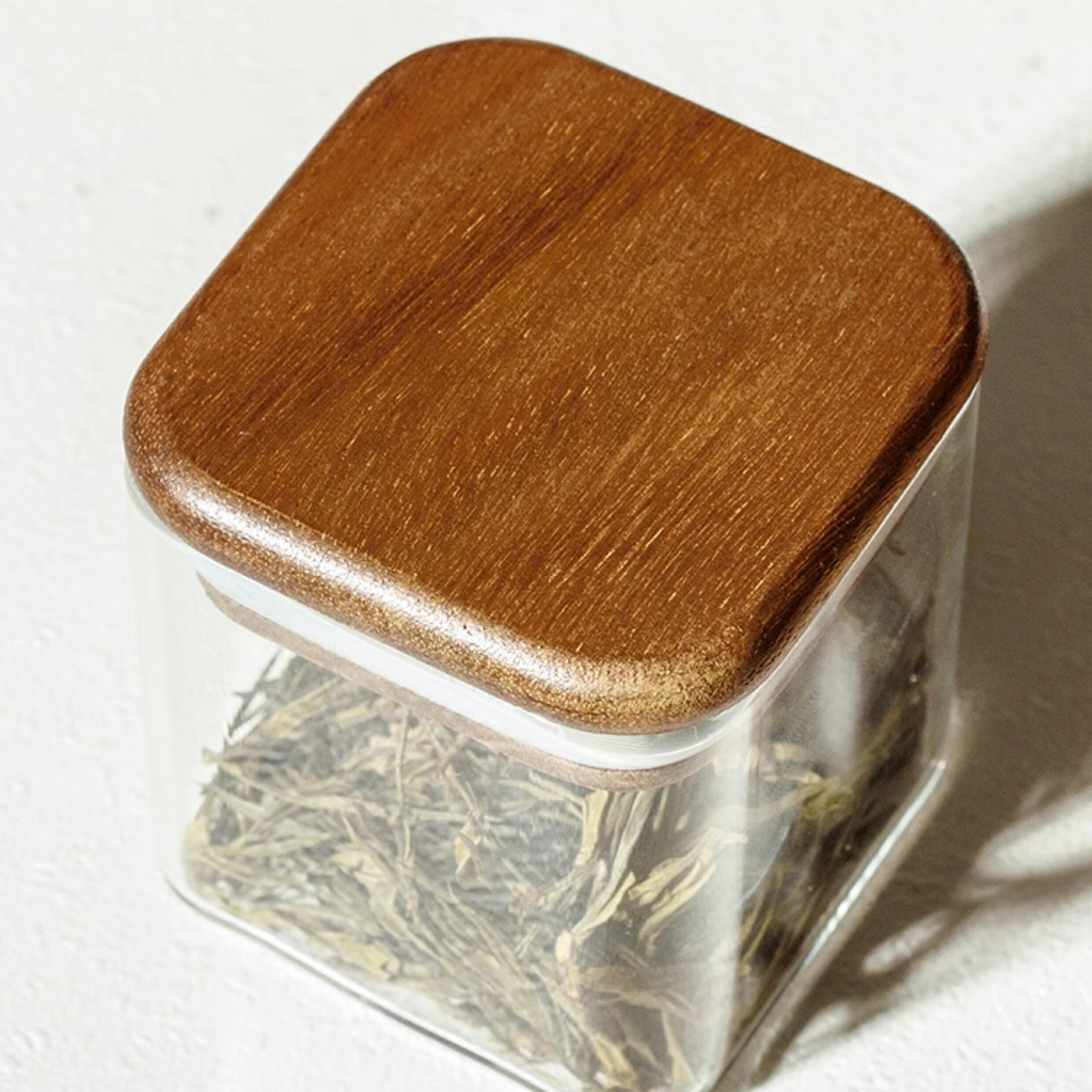 楽天市場】【Square】天然木の蓋 ガラスキャニスター 珈琲キャニスター
