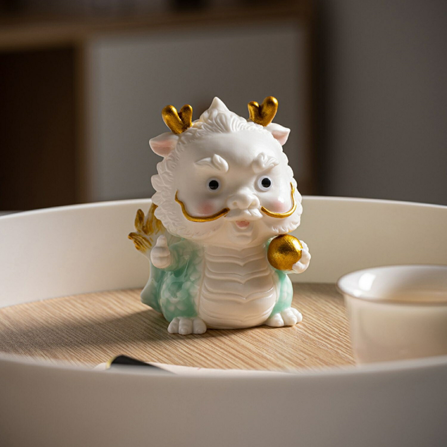 楽天市場】IwaiLoft 龍の置物 2024年 新年 竜縁起もの 陶磁器 青 風水