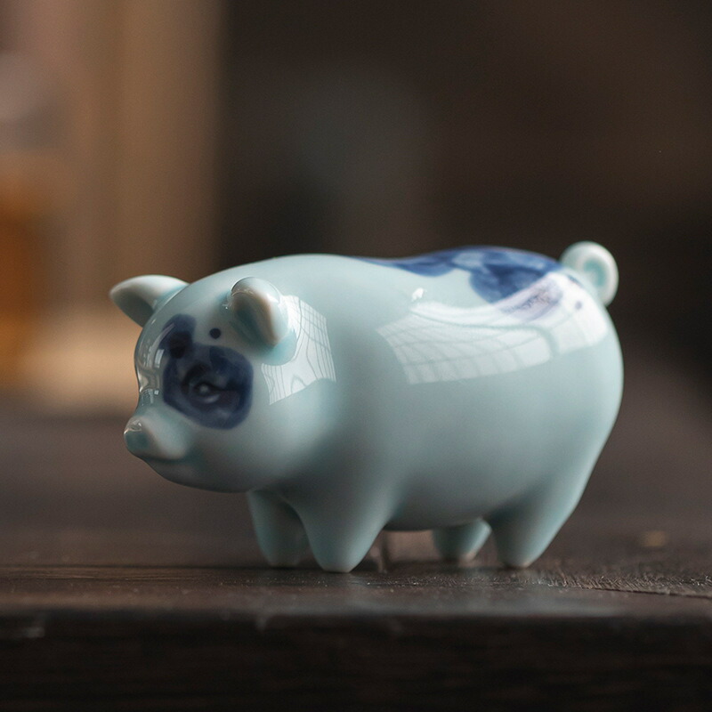 楽天市場】IwaiLoft こぶたの置物 豚 陶磁器 おしゃれ 手作り オブジェ