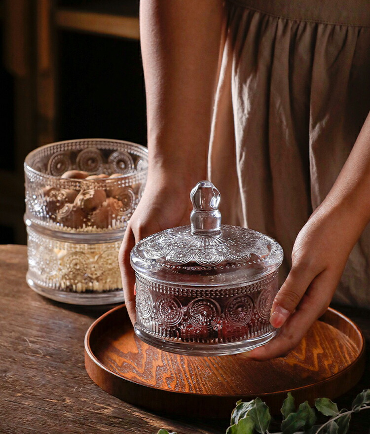 楽天市場】懐かしいけど新しい！向日葵 ガラス容器 透明 丸形 ガラス