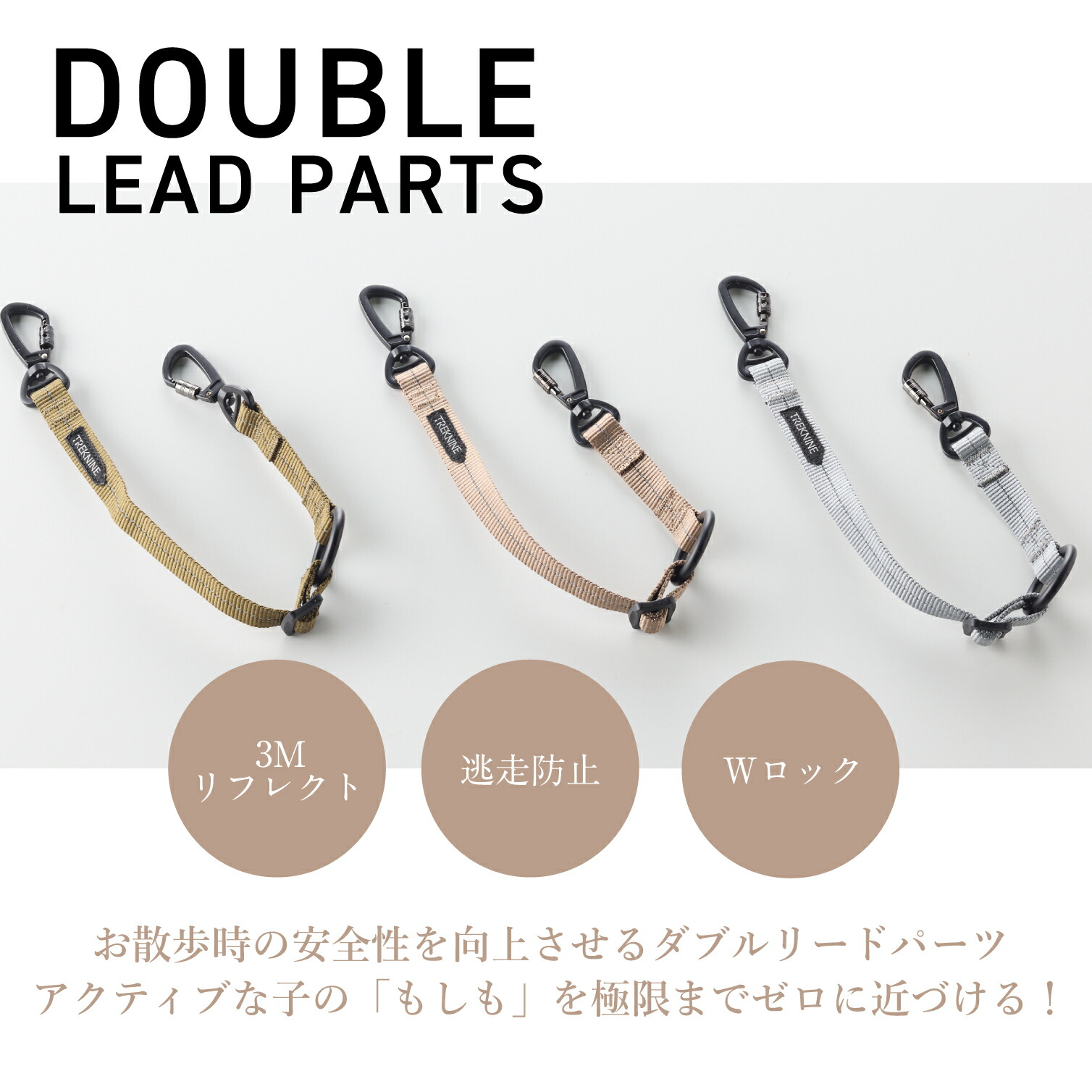 楽天市場】【 犬 お散歩用品 】iDog TREKNINE ダブルリードパーツ