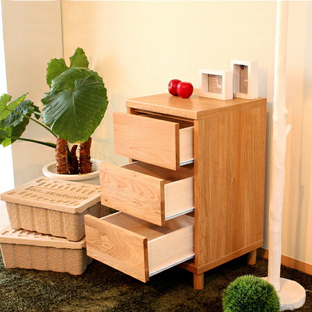 楽天市場】ミニチェスト 3段 40 北欧 無垢 国産 幅40 チェスト 完成品