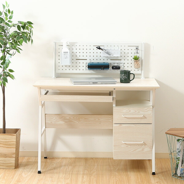 楽天市場】パソコンデスク バックパネル付き 100cm おしゃれ ワーク