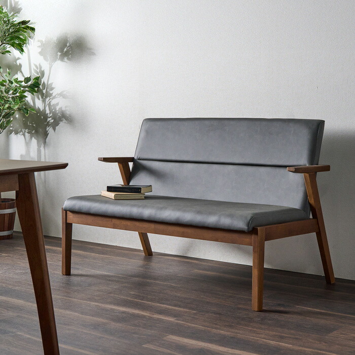 楽天市場】ダイニングソファ 二人掛け ダイニングベンチ 背もたれ 肘