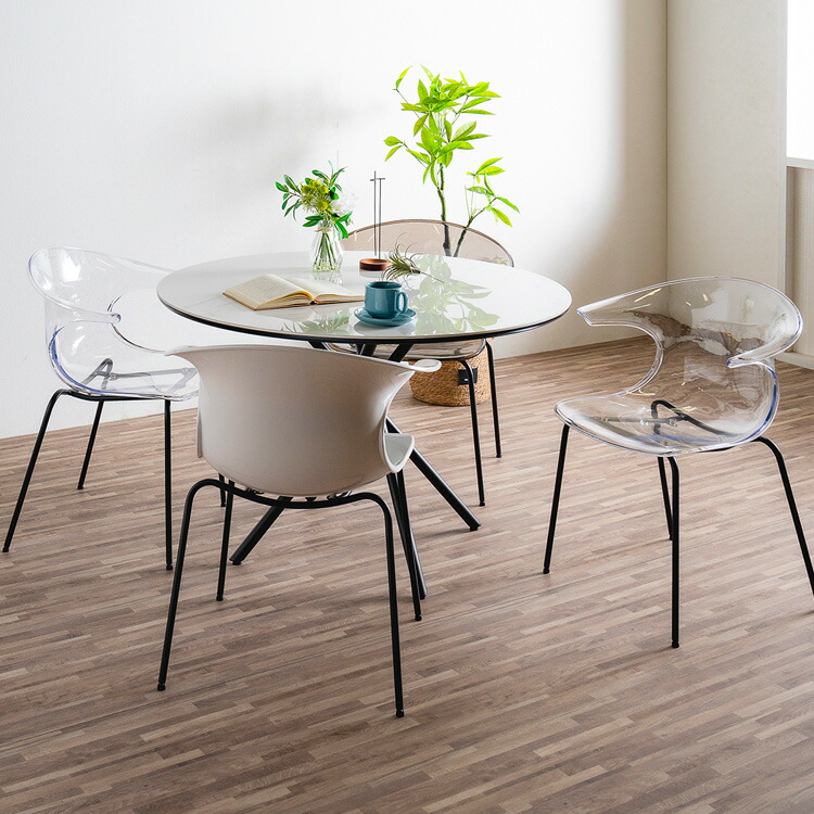 楽天市場】ダイニングチェア 2脚セット 透明 クリア 半透明 おしゃれ