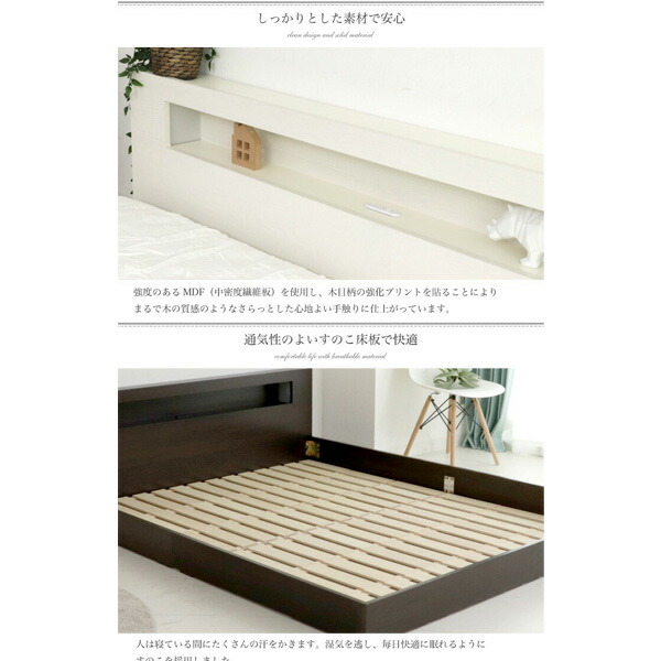楽天市場】北欧風 ベッドフレーム クイーンサイズ フレームのみ フロア
