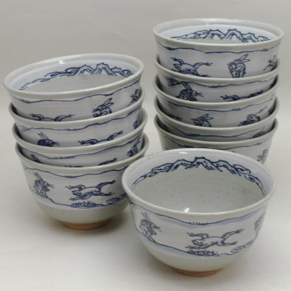 楽天市場】【茶器/茶道具 抹茶茶碗】 数茶碗 鳥獣戯画 加藤利昇作 10個