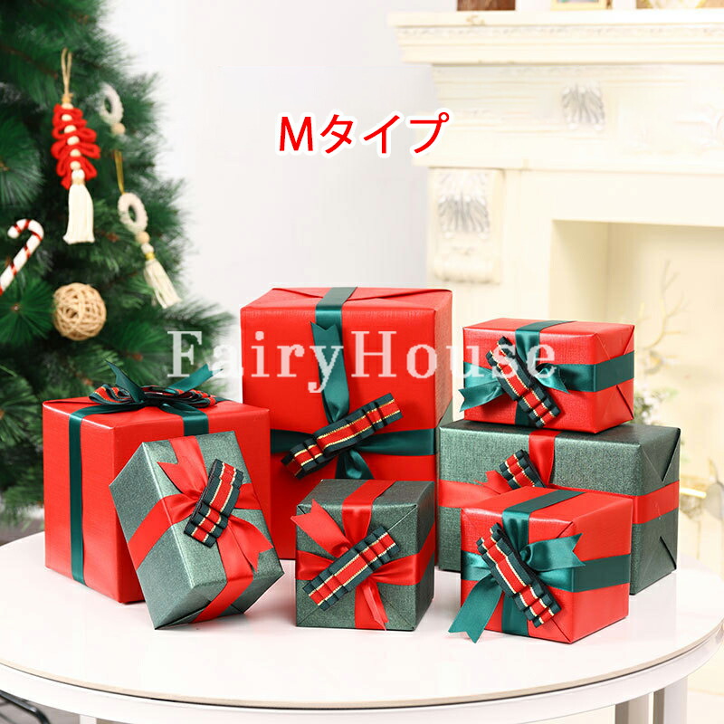 楽天市場】7個セット クリスマス飾り ギフトボックス 北欧 正方形