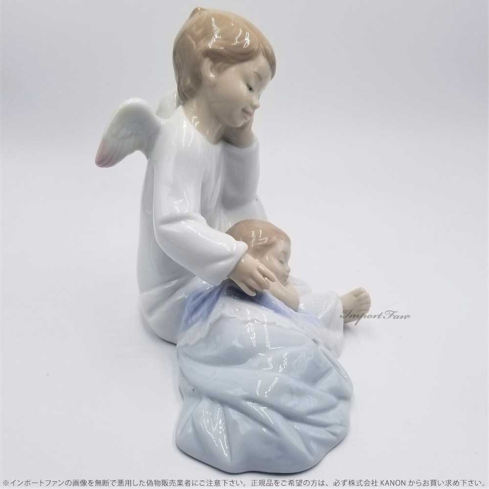 楽天市場】リヤドロ 守ってあげるよ 男の子 天使 赤ちゃん ブルー 青