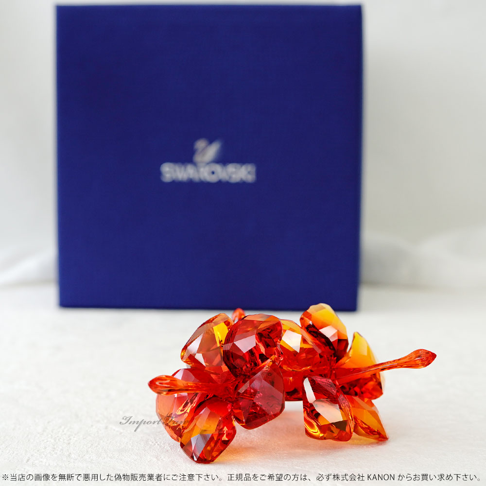 楽天市場】スワロフスキー ハイビスカス レッド 花 5136828 Swarovski