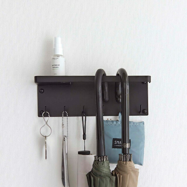 楽天市場】山崎実業 傘立て 石こうボード壁対応 トレー付きアンブレラ