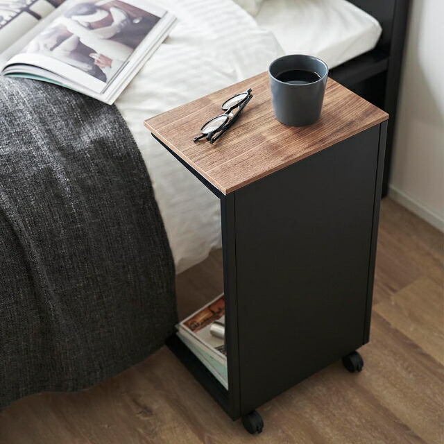 楽天市場】山崎実業 サイドテーブル キャスター付き 目隠し布団乾燥機