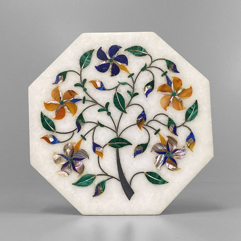 楽天市場】InDream 大理石 象嵌細工 一点もの 148×148mm 八角形