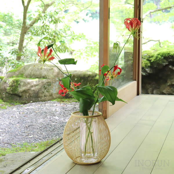 楽天市場】京の花入れ 駿河千筋 つぼみ花入れ L 京都・公長斎小管 日本