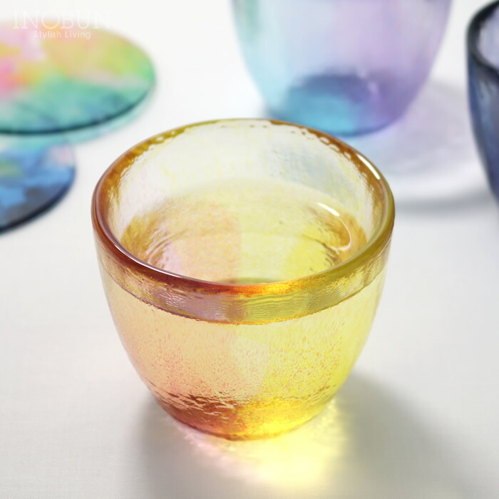 楽天市場】空のいろどり グラス 夕焼け 藍花 江戸硝子 日本製 BOX入り