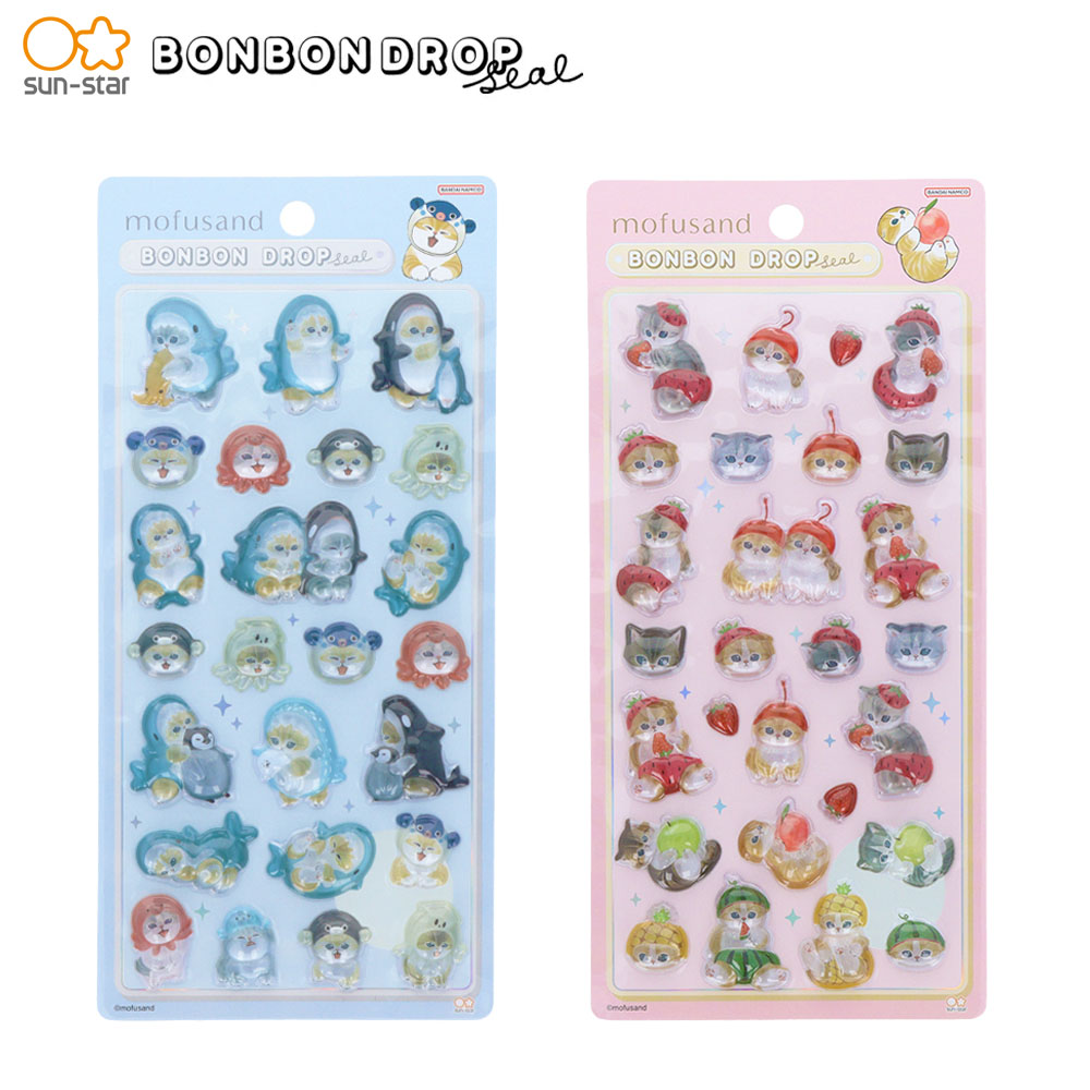 楽天市場】サンスター文具 ボンボンドロップシール mofusand S8542970