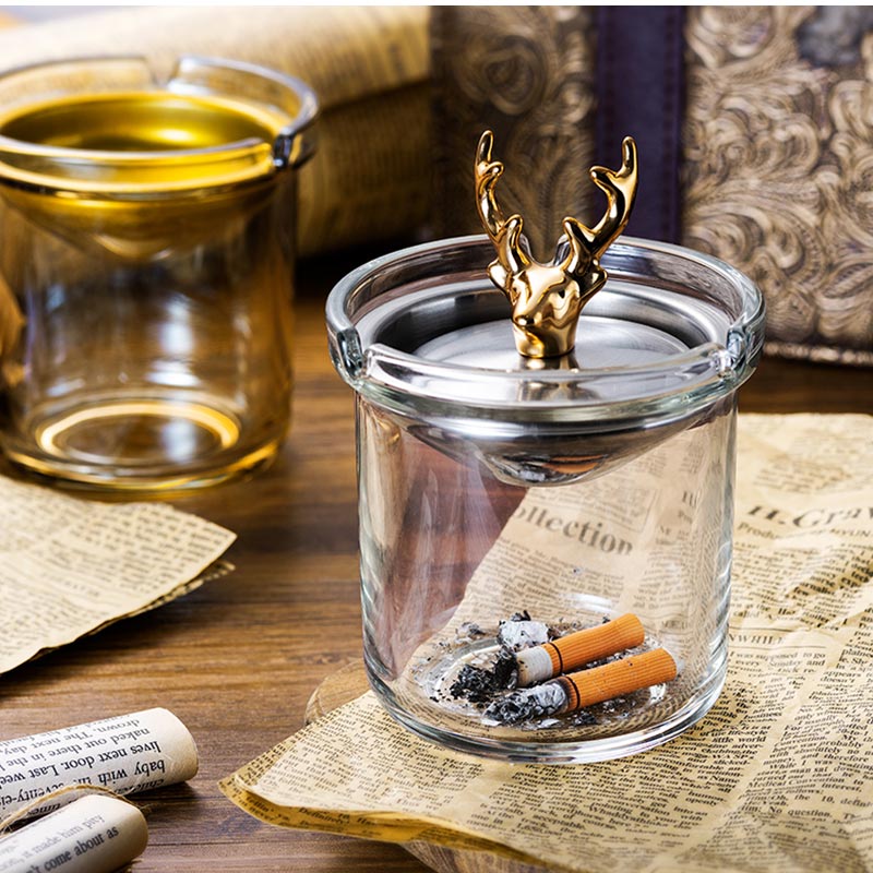 楽天市場】【予約品】灰皿 おしゃれ タバコ 卓上 北欧風 蓋付き ガラス