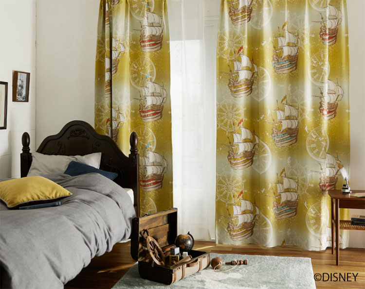 楽天市場】スミノエ ディズニー カーテン ピーターパン/フライインザ